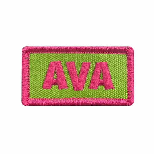 Pink and Green Ava Name Patch - Custom Phone Wallets Now