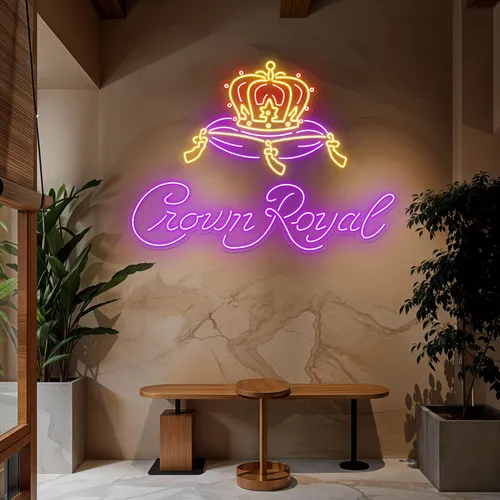 Crown Royal Neon Sign - Custom Phone Wallets Now