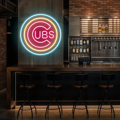 Cubs Neons Sign - Custom Phone Wallets Now