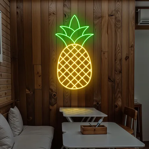 Neon Pineapple Light - Custom Phone Wallets Now