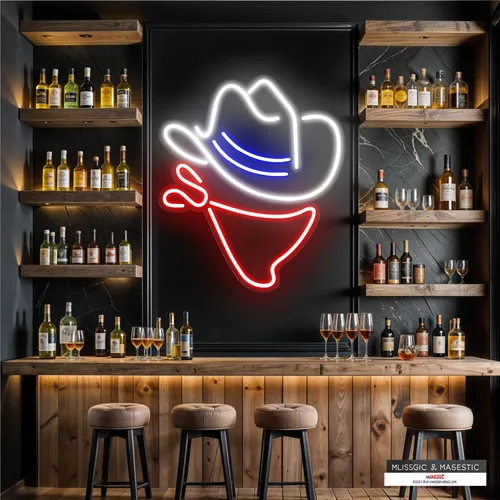 Cowboy Neon Sign - Custom Phone Wallets Now