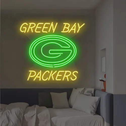 Green Bay Packers Neon Sign - Custom Phone Wallets Now