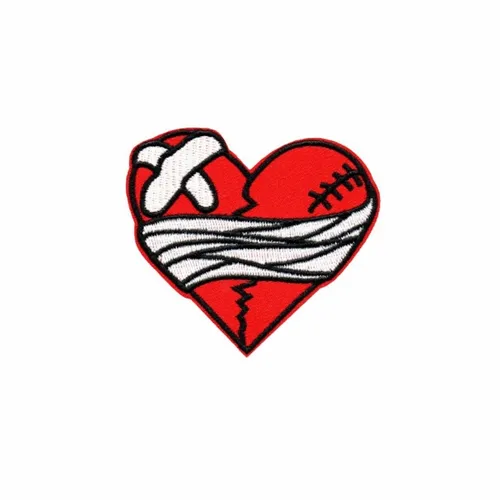 Battered Heart Patch - Custom Phone Wallets Now