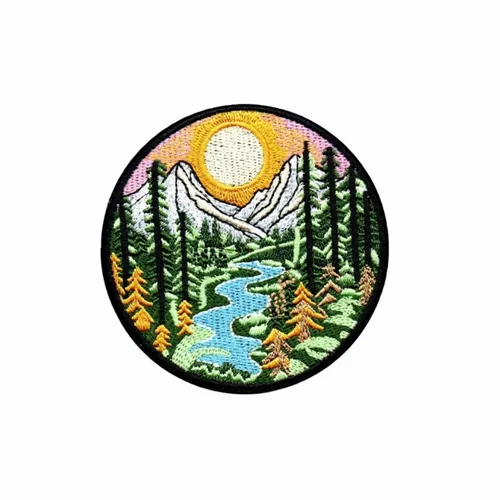Coloful Mountain Valley Patch - Custom Phone Wallets Now