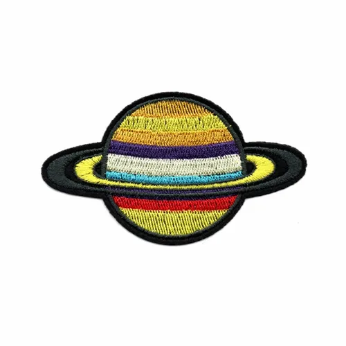 Colorful Ringed Planet Patch - Custom Phone Wallets Now