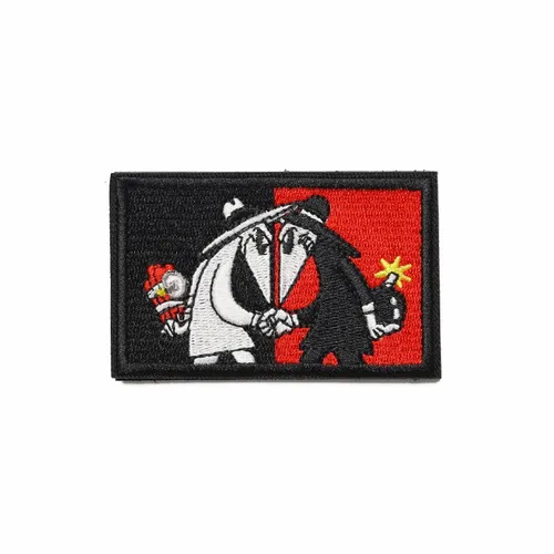Black and Red White Hat vs Black Hat Patch - Custom Phone Wallets Now
