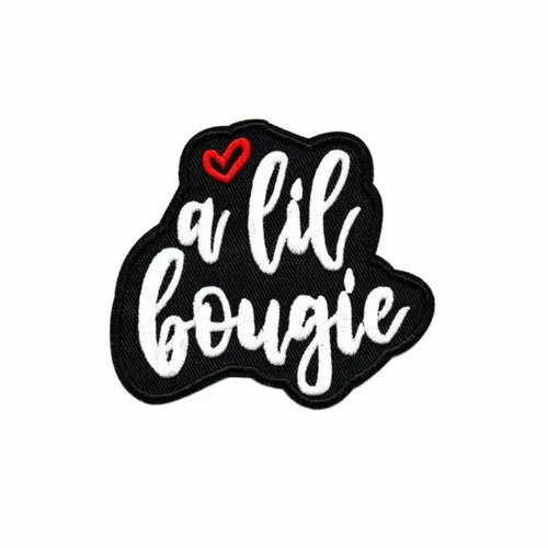 Black and White A lil Bougie Patch - Custom Phone Wallets Now