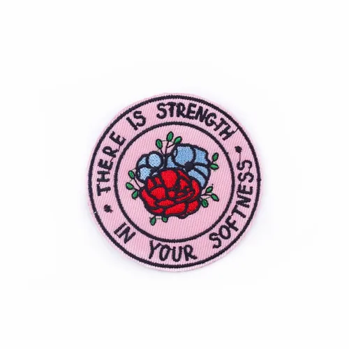 Pink Strength in Softness Patch - Custom Phone Wallets Now