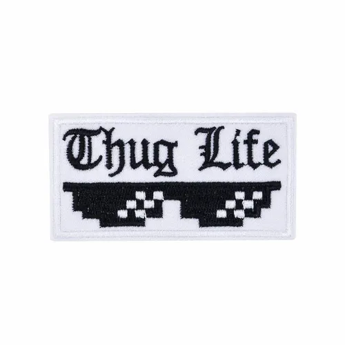 Black and White Thug Life Patch - Custom Phone Wallets Now
