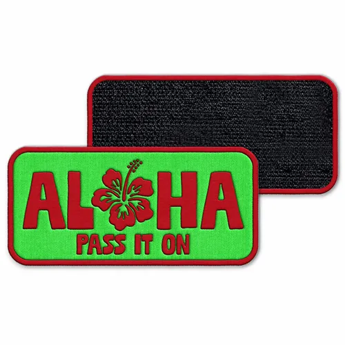 Rectangle Aloha Velcro Patch - Custom Phone Wallets Now