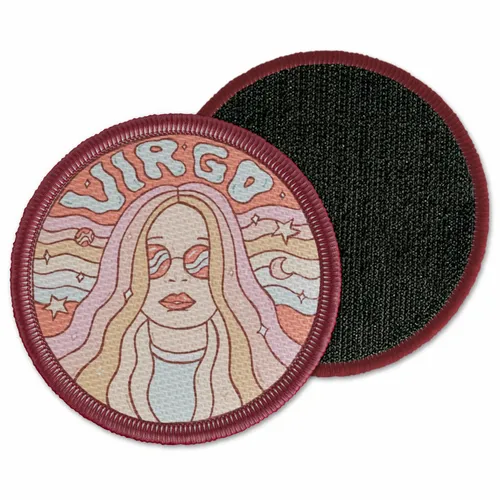 Round Virgo Velcro Patch - Custom Phone Wallets Now