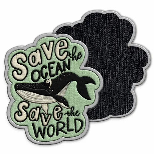 Save the Ocean Velcro Patch - Custom Phone Wallets Now