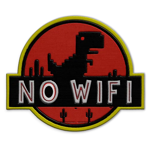 No Wifi Dino Hat Patch - Custom Phone Wallets Now