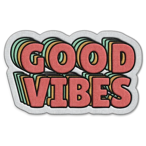 Good Vibes Hat Patch - Custom Phone Wallets Now