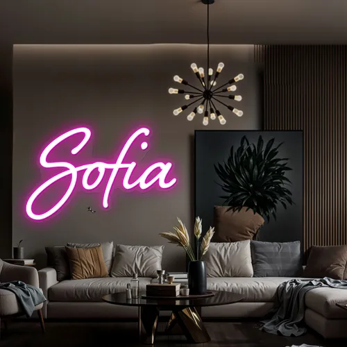 Sofia Name Neon Sign - Custom Phone Wallets Now