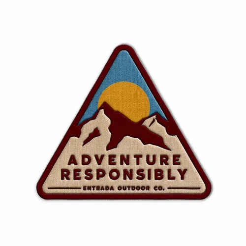 Triangle Adventure Responsibly Iron On Patch - Custom Phone Wallets Now