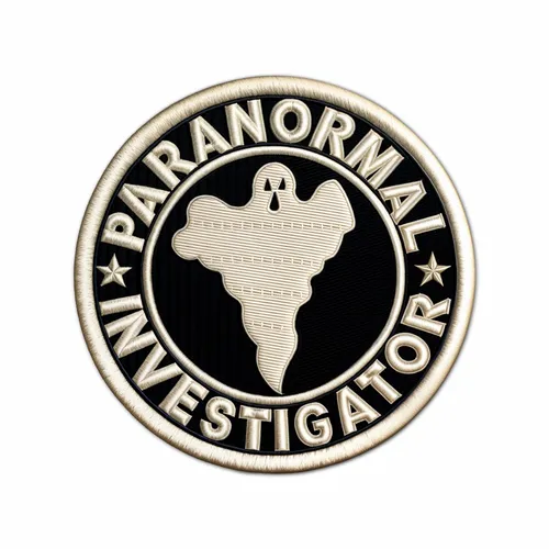 Round Paranormal Investigator Iron On Patch - Custom Phone Wallets Now