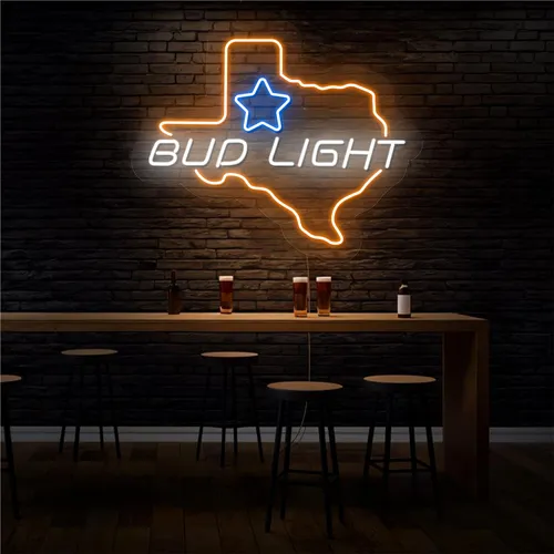 Old West Bud Light Neon Sign - Custom Phone Wallets Now