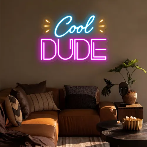 Cool Dude Neon Sign - Custom Phone Wallets Now