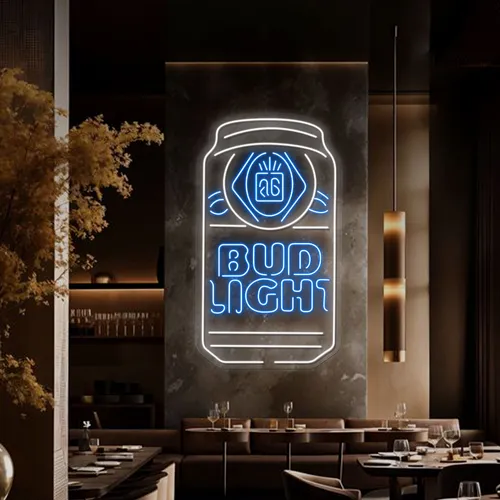 In Can Bud Light Neon Sign - Custom Phone Wallets Now