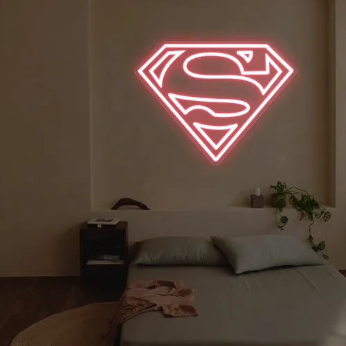 Superman Neon Sign - Custom Phone Wallets Now