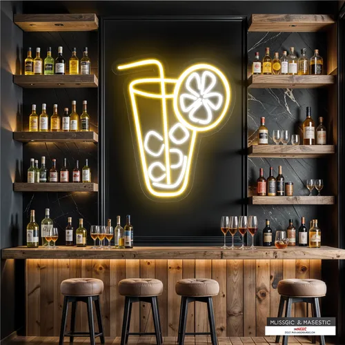 Tropical Glass Neon Sign - Custom Phone Wallets Now