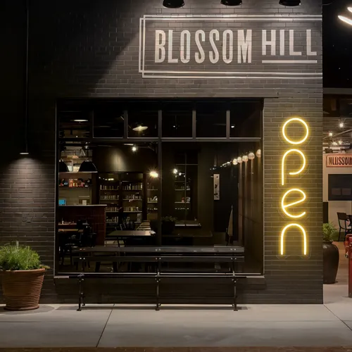 Open Vertical Neon Sign - Custom Phone Wallets Now