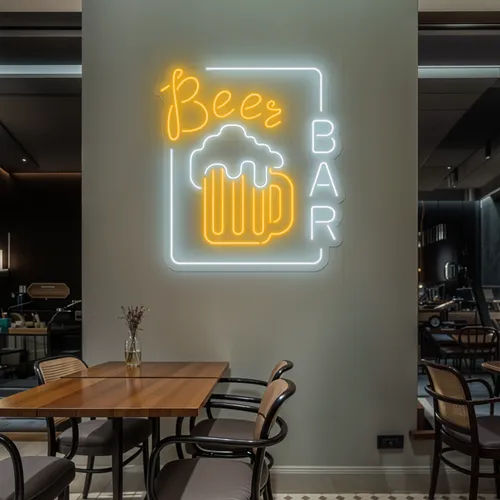 Beer Bar Vertical Neon Sign - Custom Phone Wallets Now