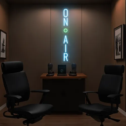 On Air Vertical Neon Sign - Custom Phone Wallets Now