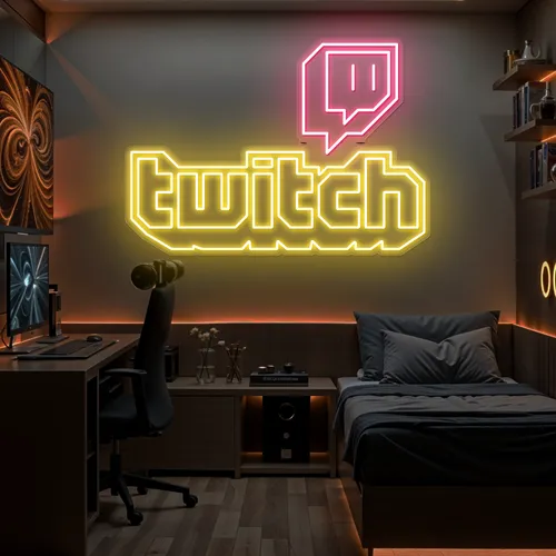 Twitch Bold Glow Neon Sign - Custom Phone Wallets Now