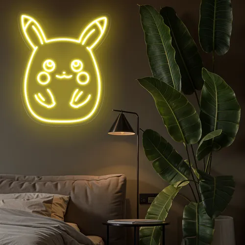 Cute Pikachu Neon Sign - Custom Phone Wallets Now