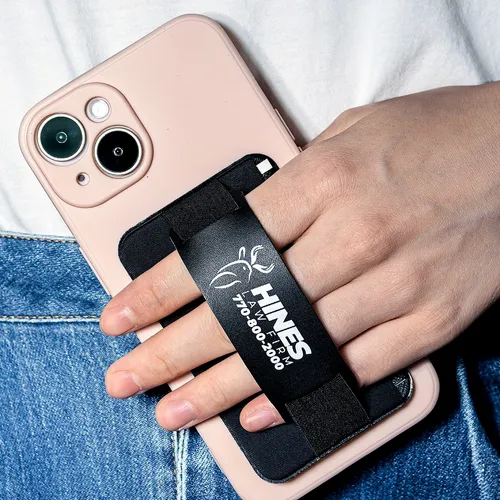 Leather Phone Wallet with Hand Grip - Custom Phone Wallets Now