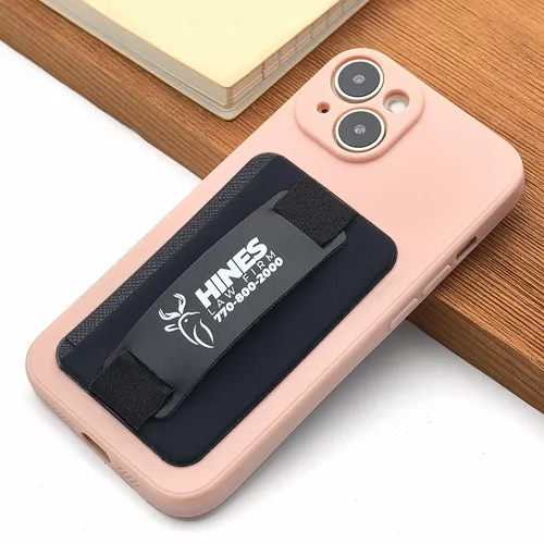 Leather Phone Wallet with Hand Grip - Custom Phone Wallets Now