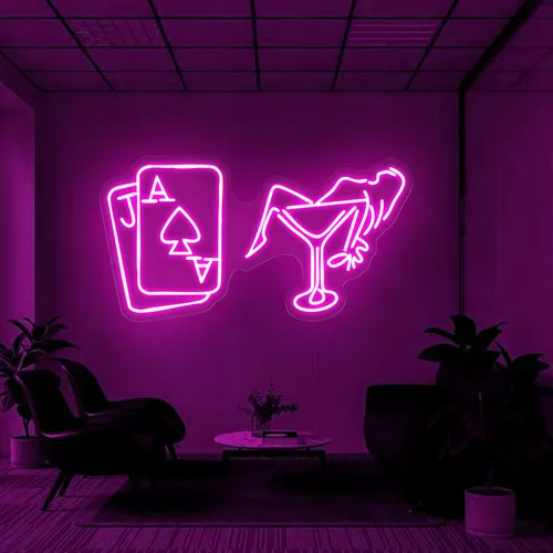 Vegas Night Neon Sign - Custom Phone Wallets Now