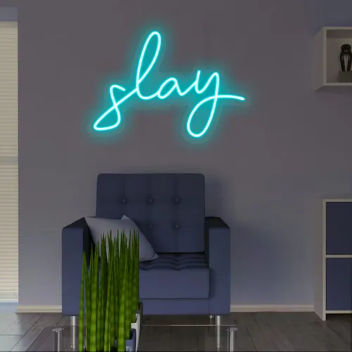 Slay Neon Sign - Custom Phone Wallets Now
