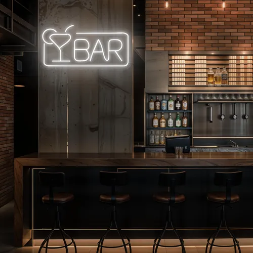 Bar Neon Sign - Custom Phone Wallets Now