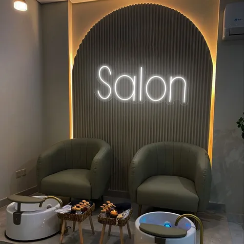 Salon Neon Sign - Custom Phone Wallets Now