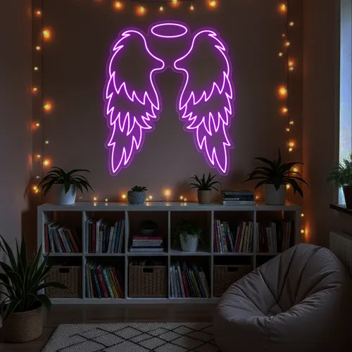Custom Angel Wings Neon Signs - Custom Phone Wallets Now