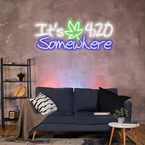 Custom 420 Neon Sign - Custom Phone Wallets Now