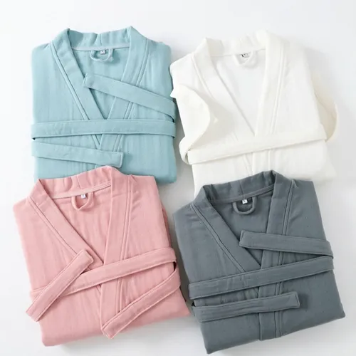4 Layer Gauze Cotton Bathrobes - Custom Phone Wallets Now
