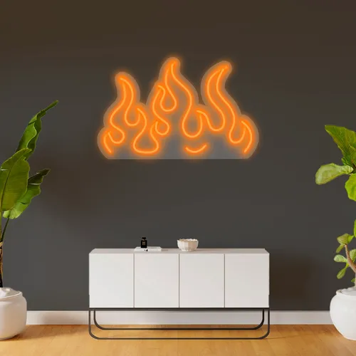Custom Fire Neon Signs - Custom Phone Wallets Now