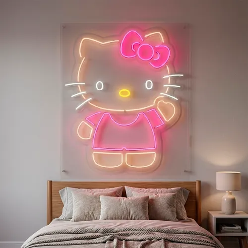 Custom Hello Kitty Neon Signs - Custom Phone Wallets Now