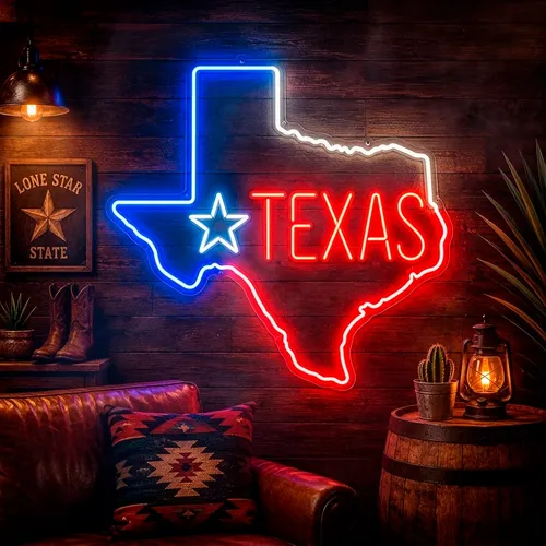Custom Texas Neon Signs - Custom Phone Wallets Now