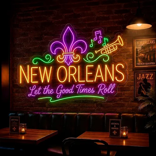 Custom Neon Signs New Orleans - Custom Phone Wallets Now