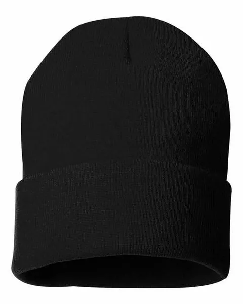 12" Solid Cuffed Beanie - Custom Phone Wallets Now