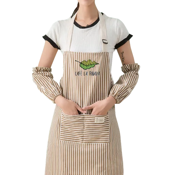Striped Cotton and Linen Apron - Custom Phone Wallets Now
