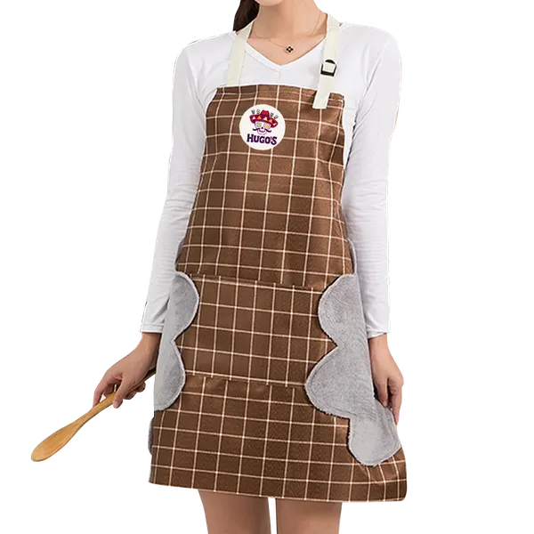 Striped Plaid Hand Wiping Apron - Custom Phone Wallets Now