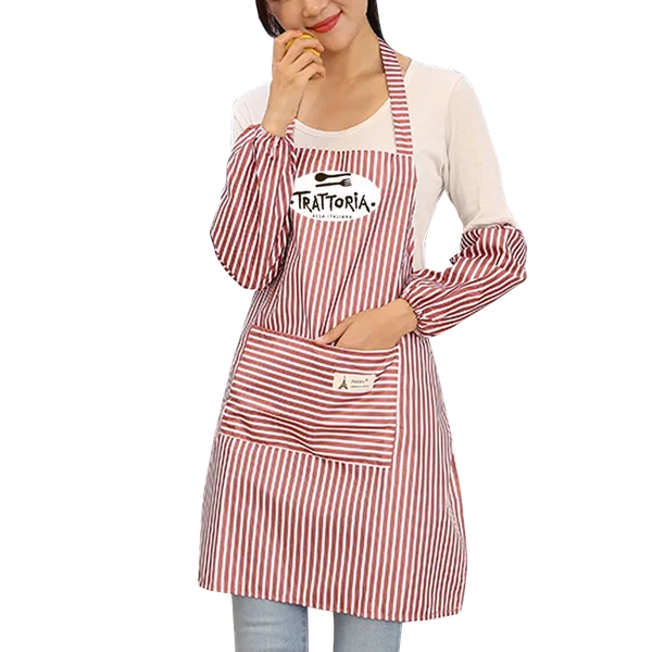 Waterproof Polyester Stripe Apron - Custom Phone Wallets Now