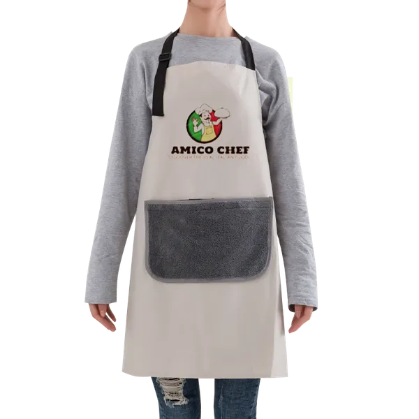 Floral Apron with Hand Wiping Pocket - Custom Phone Wallets Now