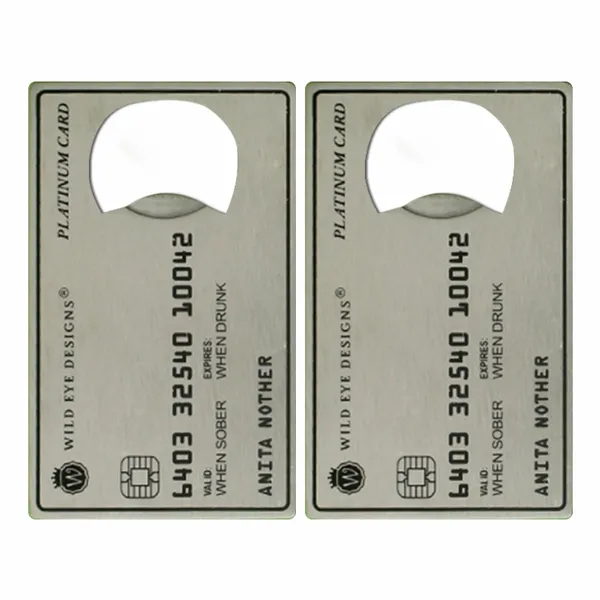 Platinum Card Shaped Bottle Opener - Custom Phone Wallets Now
